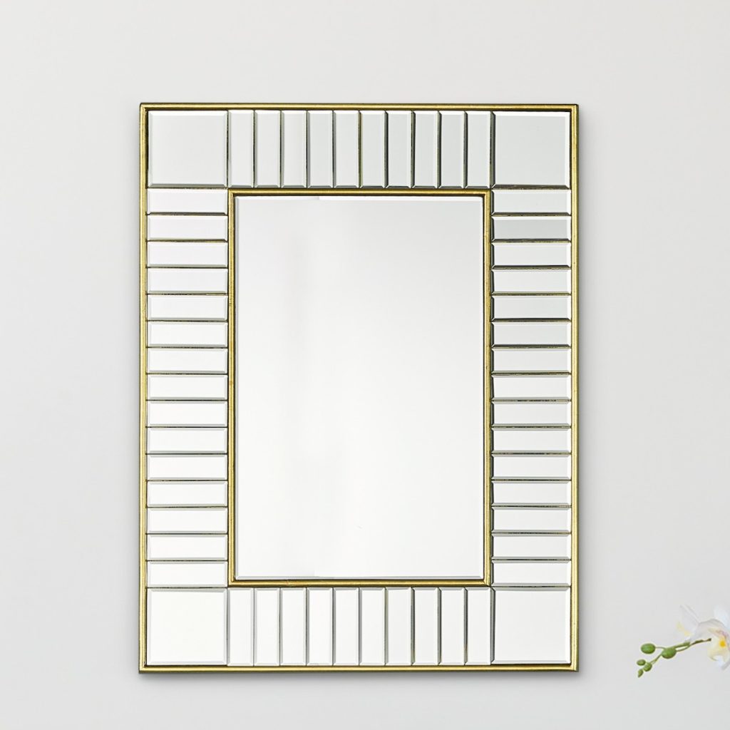 Laura Ashley Clemence Small Rectangle Mirror With Gold Leaf Edging ...