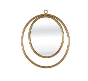 Alexia Wall Mirror Oval In Gold Finish