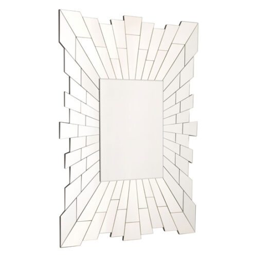 Glitacoz Rectangular Wall Mirror In Silver Glass Frame - MirrorsToday.co.uk