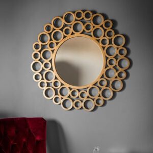 Zensen Stylish Wall Mirror Round In Gold