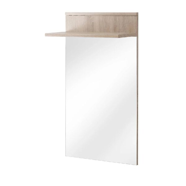 Arcata Wooden Hallway Wall Mirror With 1 Shelf In Sonoma Oak