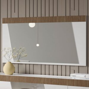 Enna Wall Mirror In White High Gloss Wooden Frame