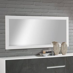 Graz Wall Mirror Rectangular Large In Matt White Wooden Frame