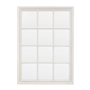 Salta Window Wall Mirror In Stone Wooden Frame