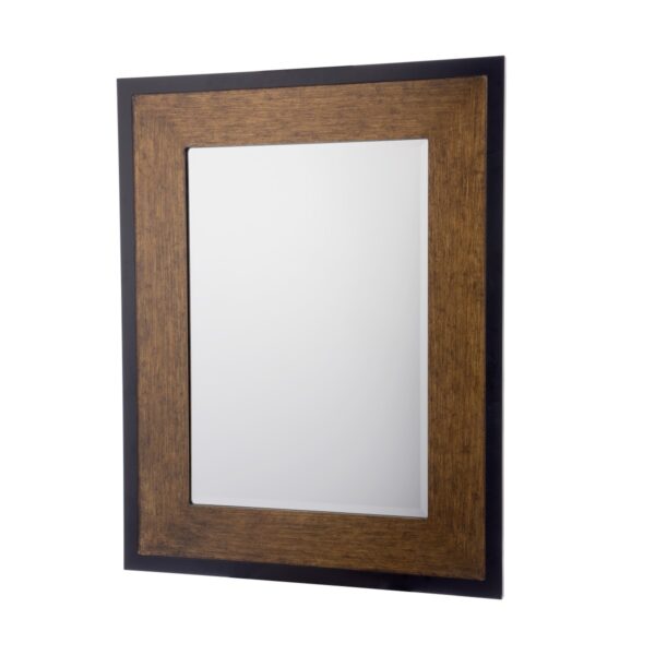 Laura Ashley Cara Rectangular Mirror In Mottled Bronze And Black Finish 93x73cm